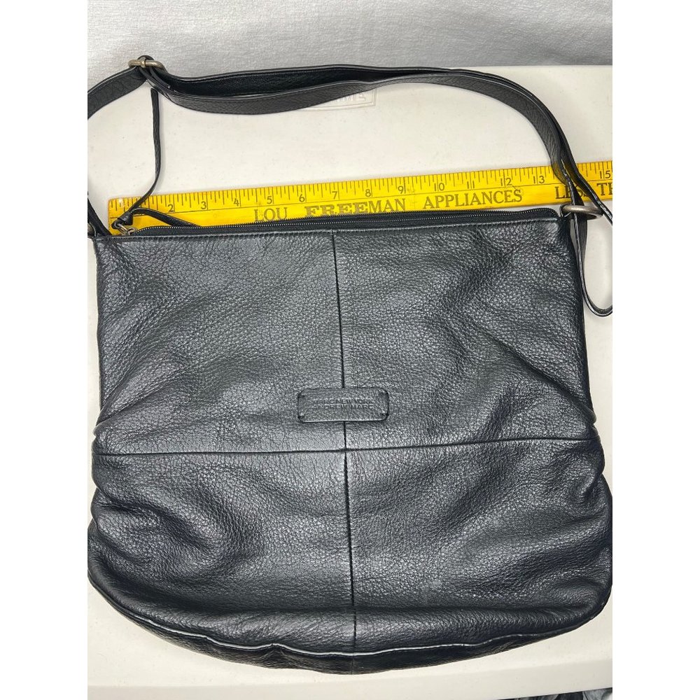 Mark New York Andrew Mark black shoulder bag adjustable strap 2 front zip pocket